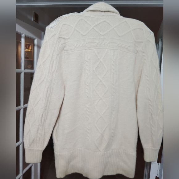 I.B DIFFUSION Vintage Women's Classic Cream Cardigan Size L - Picture 2 of 4